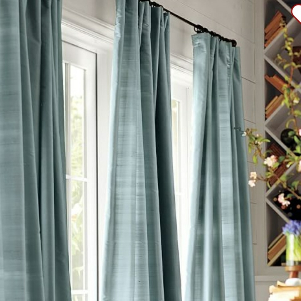 Pottery Barn drapery panels silk 2